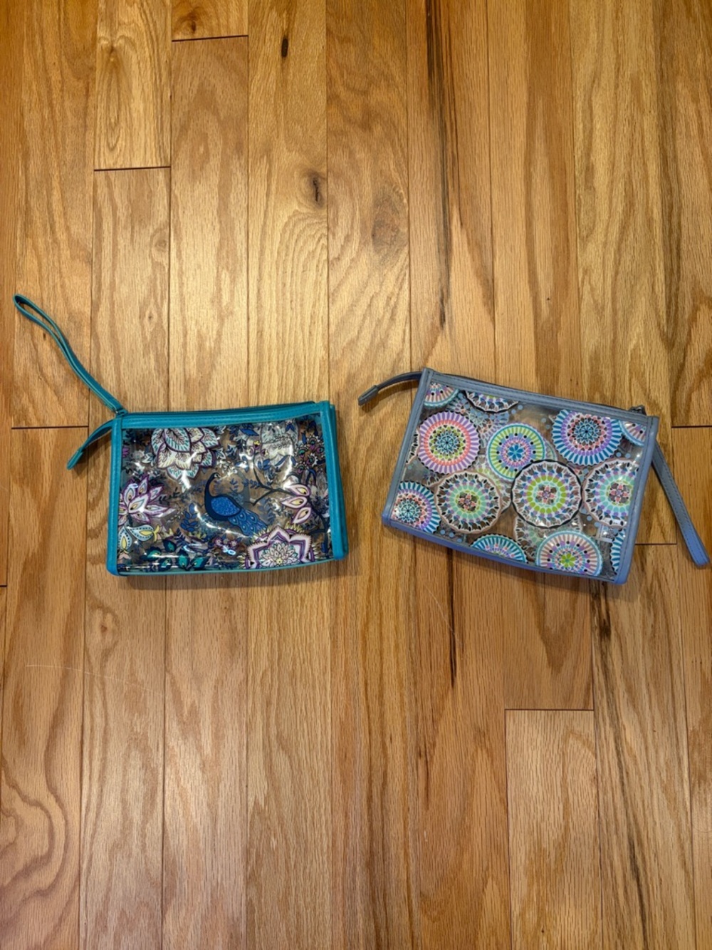 Vera Bradley clear pouch/wristlet. Selling both together.